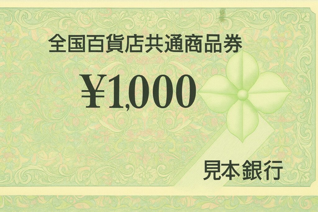 筆者作成の全国百貨店共通商品券のイラスト