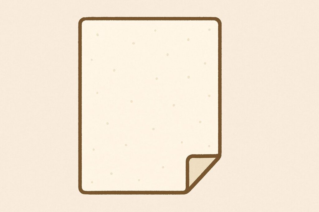 上質紙をイメージしたシンプルなイラスト