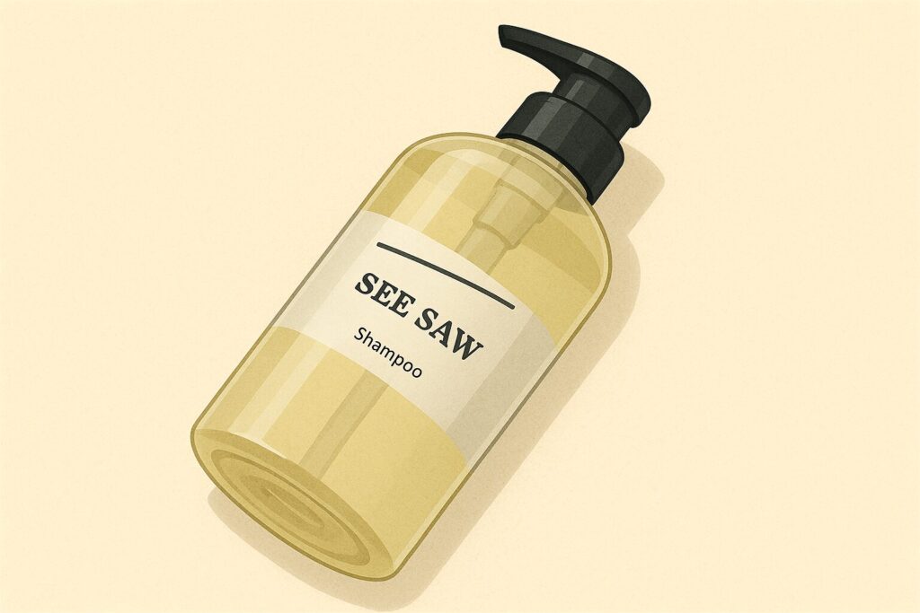SEESAWシャンプーのボトルのイラスト