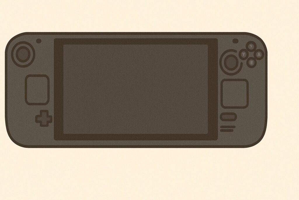 Steam Deckのフラットなイラスト