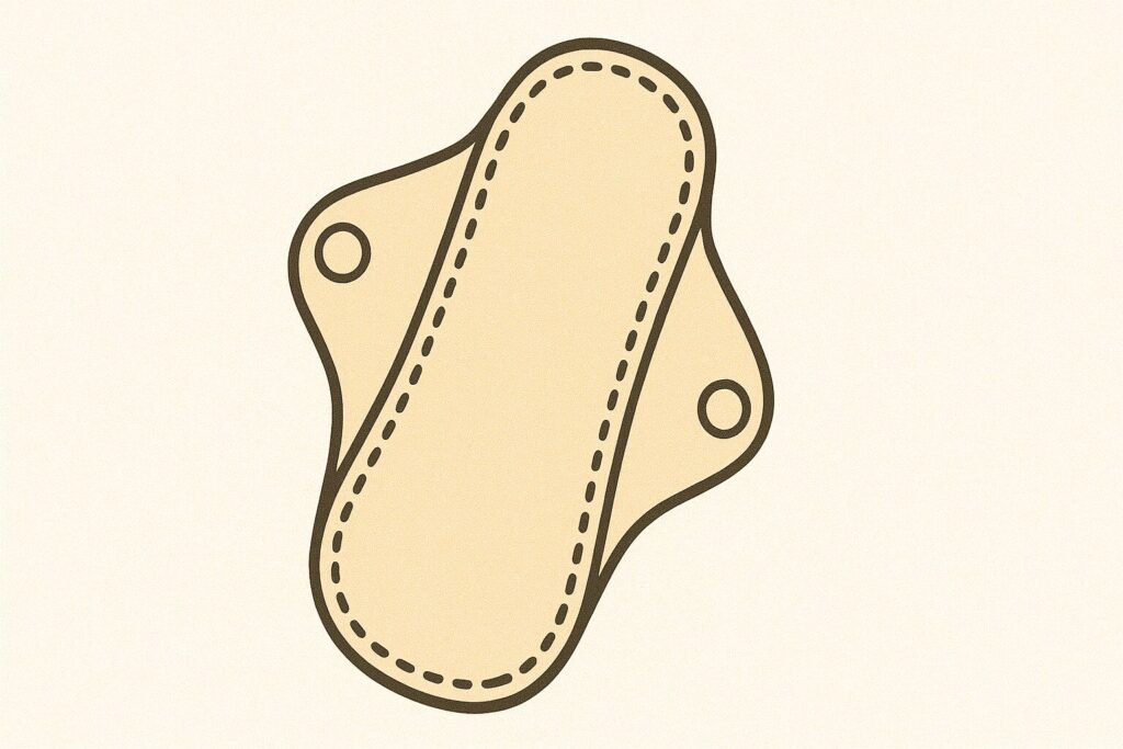 布ナプキンの形状を描いたシンプルなイラスト