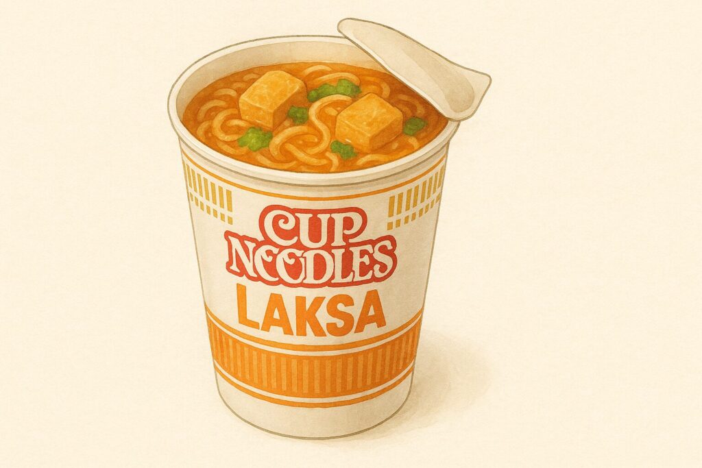 カップヌードル ラクサ味のイラスト