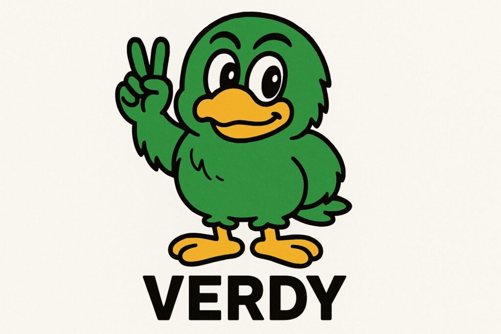 Verdyのマスコットキャラクターを描いたイラスト