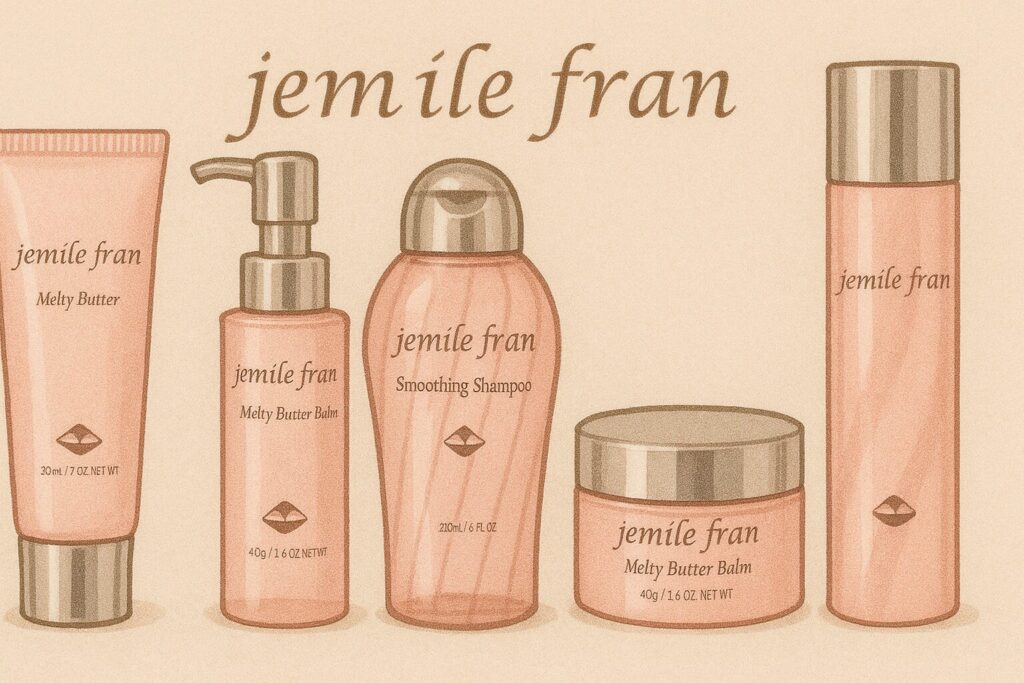 Jemile Fran(ジェミールフラン)のヘアケア商品を描いたイラスト