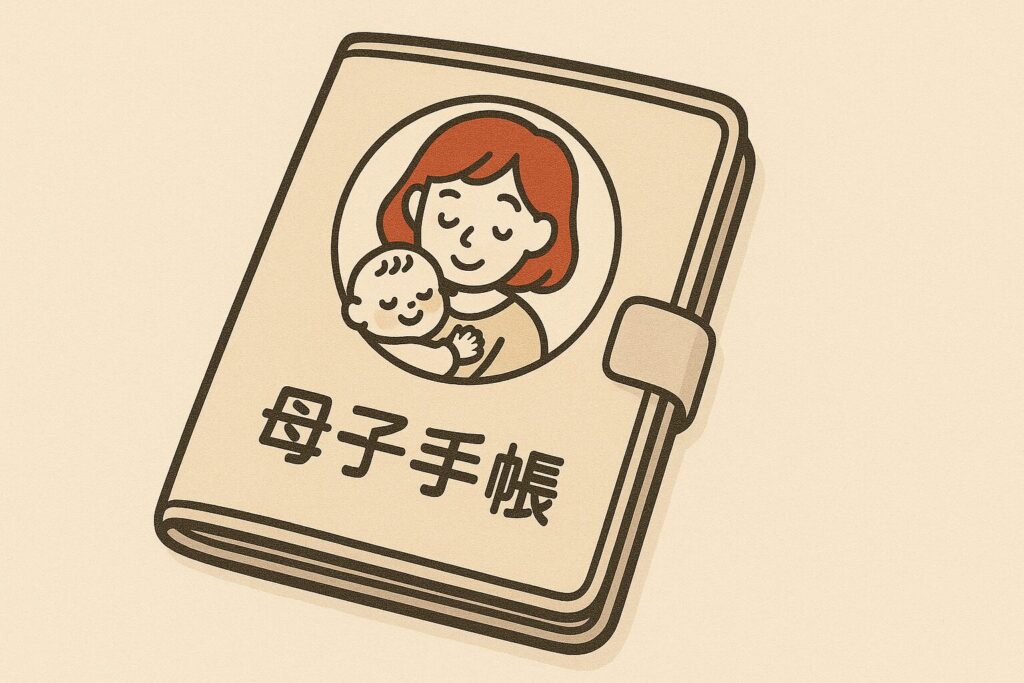母子手帳ケースのイラスト