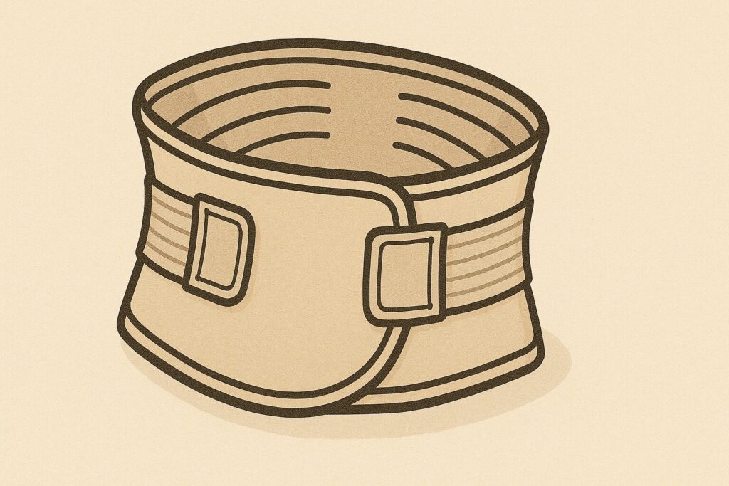 腰痛コルセットのイラスト