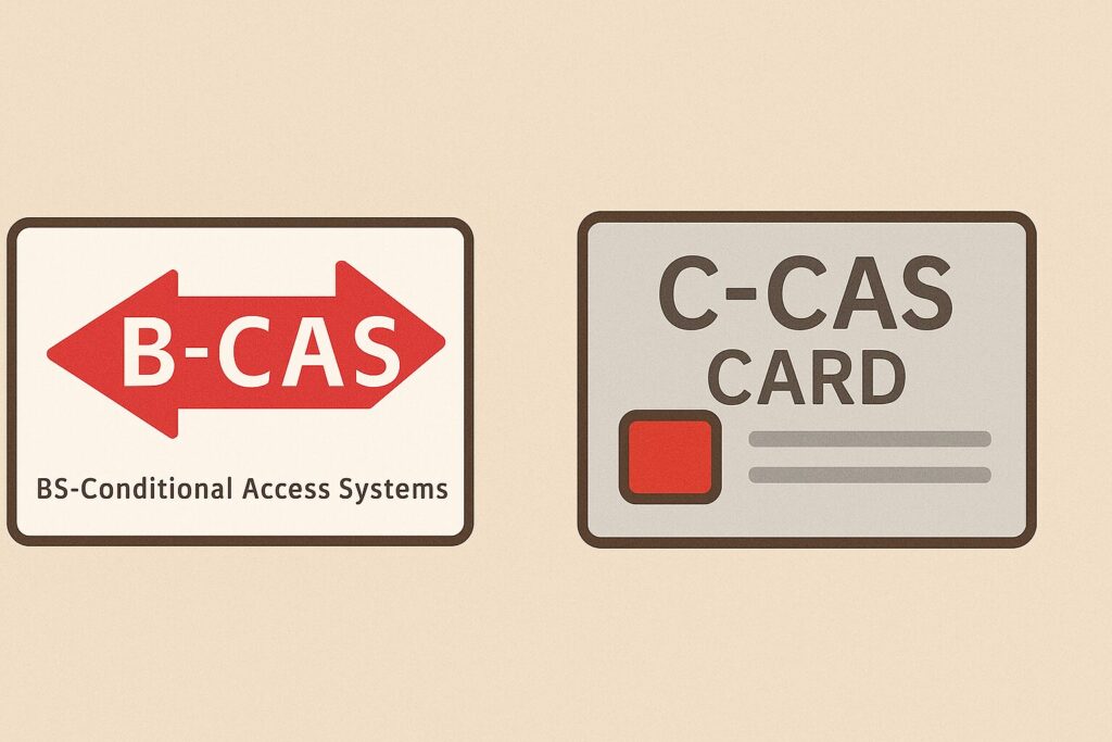 B-CASカードとC-CASカードのイラスト比較