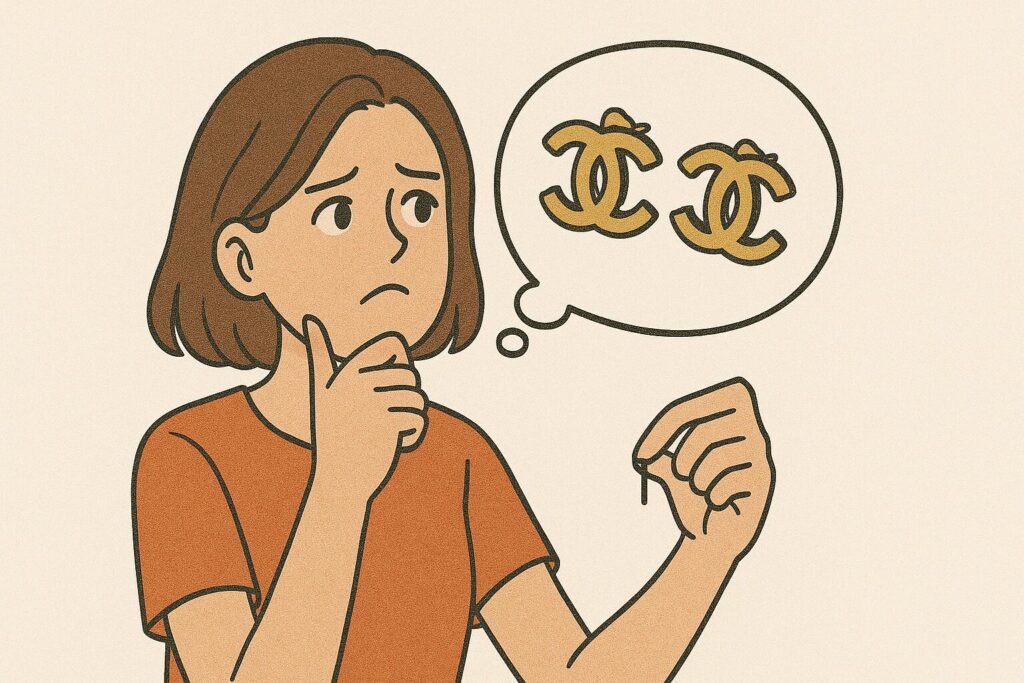 シャネルのピアスが欲しくて悩んでいる人