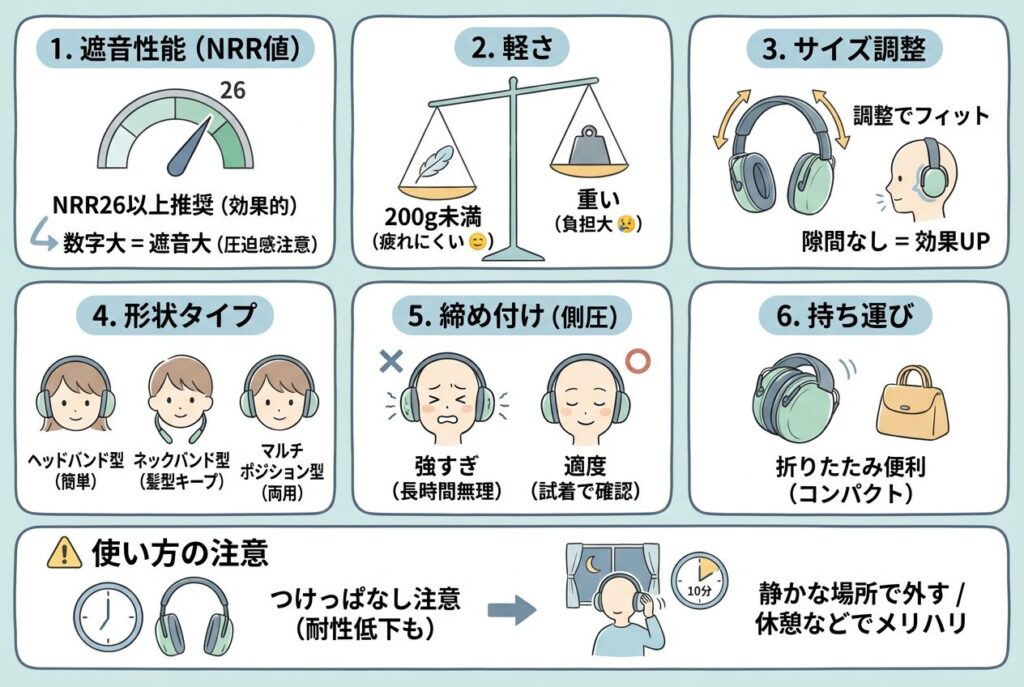 聴覚過敏の方がイヤーマフを選ぶときのポイント