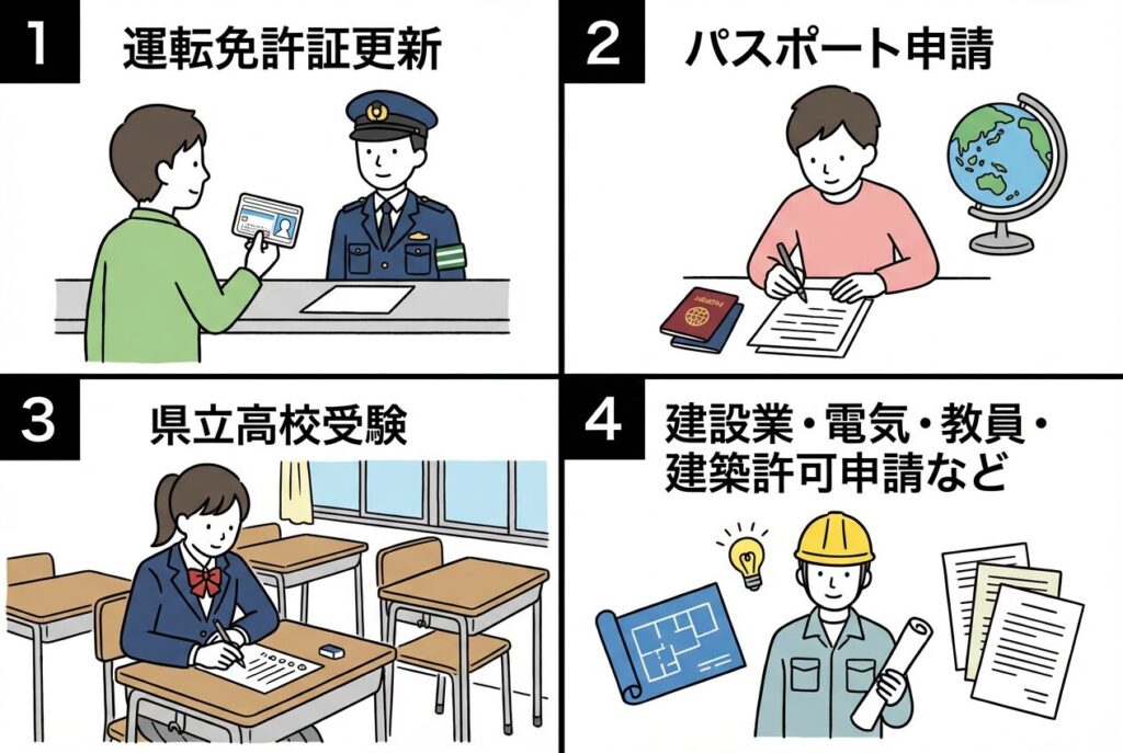 収入証紙を使う場面